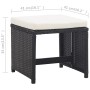 Set comedor de jardín 9 piezas y cojines ratán sintético negro de vidaXL, Conjuntos de jardín - Ref: Foro24-42522, Precio: 58...
