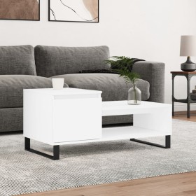 Mesa de centro madera contrachapada blanco 100x50x45 cm de , Mesas de centro - Ref: Foro24-830836, Precio: 60,44 €, Descuento: %