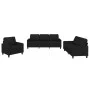 Juego de sofás con cojines 3 piezas tela negro de , Sofás - Ref: Foro24-3201432, Precio: 686,52 €, Descuento: %