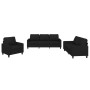 Juego de sofás con cojines 3 piezas tela negro de , Sofás - Ref: Foro24-3201432, Precio: 699,46 €, Descuento: %
