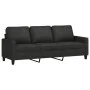 Juego de sofás con cojines 3 piezas tela negro de , Sofás - Ref: Foro24-3201432, Precio: 686,52 €, Descuento: %