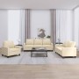 Juego de sofás con cojines 3 piezas tela crema de , Sofás - Ref: Foro24-3201430, Precio: 641,65 €, Descuento: %