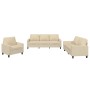Juego de sofás con cojines 3 piezas tela crema de , Sofás - Ref: Foro24-3201430, Precio: 641,65 €, Descuento: %