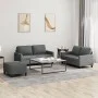 3-piece dark gray fabric sofa set with cushions by , Sofas - Ref: Foro24-3201453, Price: 495,51 €, Discount: %
