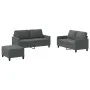 3-piece dark gray fabric sofa set with cushions by , Sofas - Ref: Foro24-3201453, Price: 495,51 €, Discount: %