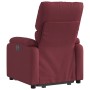 Sillón eléctrico reclinable elevable de tela rojo tinto en Sillones | Comprar online en Foru.es