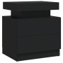 Mesita de noche de aglomerado negro 45x35x52 cm de vidaXL, Mesitas de noche - Ref: Foro24-326850, Precio: 94,73 €, Descuento: %
