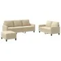 3-piece sofa set with cream fabric cushions by , Sofas - Ref: Foro24-3201470, Price: 514,54 €, Discount: %