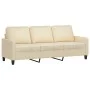 3-piece sofa set with cream fabric cushions by , Sofas - Ref: Foro24-3201470, Price: 514,54 €, Discount: %
