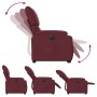 Sillón eléctrico reclinable elevable de tela rojo tinto en Sillones | Comprar online en Foru.es