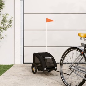 Remolque de bicicleta mascotas hierro tela Oxford negro de , Cochecitos para mascotas - Ref: Foro24-93954, Precio: 95,30 €, D...