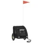 Black Oxford fabric iron pet bicycle trailer by , pet strollers - Ref: Foro24-93954, Price: 93,40 €, Discount: %