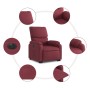 Sillón eléctrico reclinable elevable de tela rojo tinto en Sillones | Comprar online en Foru.es