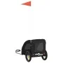 Black Oxford fabric iron pet bicycle trailer by , pet strollers - Ref: Foro24-93954, Price: 93,40 €, Discount: %