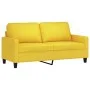 Sofá de 2 plazas de tela amarillo claro 140 cm de , Sofás - Ref: Foro24-359168, Precio: 209,21 €, Descuento: %
