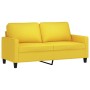Sofá de 2 plazas de tela amarillo claro 140 cm de , Sofás - Ref: Foro24-359168, Precio: 212,32 €, Descuento: %