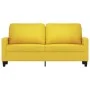 Sofá de 2 plazas de tela amarillo claro 140 cm de , Sofás - Ref: Foro24-359168, Precio: 209,21 €, Descuento: %