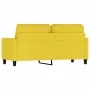 Sofá de 2 plazas de tela amarillo claro 140 cm de , Sofás - Ref: Foro24-359168, Precio: 209,21 €, Descuento: %