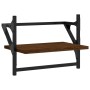 Estantes de pared con barras 2 uds marrón roble 40x25x30 cm de , Estantes y estanterías - Ref: Foro24-836242, Precio: 17,76 €...