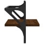 Estantes de pared con barras 2 uds marrón roble 40x25x30 cm de , Estantes y estanterías - Ref: Foro24-836242, Precio: 17,76 €...