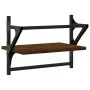 Estantes de pared con barras 2 uds marrón roble 40x25x30 cm de , Estantes y estanterías - Ref: Foro24-836242, Precio: 17,76 €...