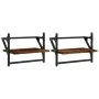 Estantes de pared con barras 2 uds roble ahumado 40x25x30 cm de , Estantes y estanterías - Ref: Foro24-836240, Precio: 21,02 ...