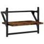 Estantes de pared con barras 2 uds roble ahumado 40x25x30 cm de , Estantes y estanterías - Ref: Foro24-836240, Precio: 21,02 ...