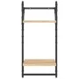 Estantes pared 2 niveles barras 2 uds roble Sonoma 30x25x65 cm de , Estantes y estanterías - Ref: Foro24-836254, Precio: 22,8...
