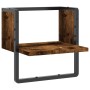 Estantes de pared con barra roble ahumado 30x25x30 cm de , Estantes y estanterías - Ref: Foro24-836280, Precio: 13,98 €, Desc...
