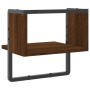 Estante de pared con barra marrón roble 30x25x30 cm de , Estantes y estanterías - Ref: Foro24-836282, Precio: 10,93 €, Descue...