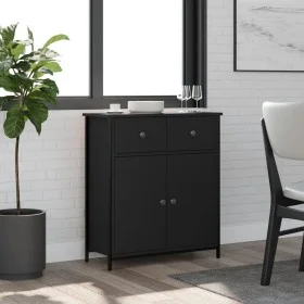 Aparador de madera de ingeniería negro 70x30x80 cm de , Aparadores - Ref: Foro24-835524, Precio: 77,83 €, Descuento: %