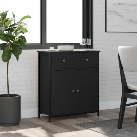 Aparador de madera de ingeniería negro 70x30x80 cm de , Aparadores - Ref: Foro24-835524, Precio: 77,83 €, Descuento: %