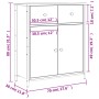 Aparador de madera de ingeniería negro 70x30x80 cm de , Aparadores - Ref: Foro24-835524, Precio: 78,80 €, Descuento: %