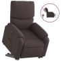 Sillón eléctrico reclinable elevable de tela marrón oscuro en Sillones | Comprar online en Foru.es