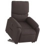 Sillón eléctrico reclinable elevable de tela marrón oscuro en Sillones | Comprar online en Foru.es