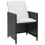 Set comedor de jardín 9 pzas ratán sintético y madera negro de vidaXL, Conjuntos de jardín - Ref: Foro24-42530, Precio: 613,4...