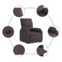 Sillón eléctrico reclinable elevable de tela marrón oscuro en Sillones | Comprar online en Foru.es