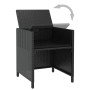 Set comedor de jardín 9 pzas ratán sintético y madera negro de vidaXL, Conjuntos de jardín - Ref: Foro24-42530, Precio: 613,4...