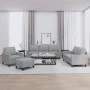 Sofa set with cushions 4 pieces light gray fabric by , Sofas - Ref: Foro24-3201436, Price: 637,68 €, Discount: %