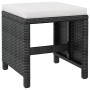 Set comedor de jardín 9 pzas ratán sintético y madera negro de vidaXL, Conjuntos de jardín - Ref: Foro24-42530, Precio: 613,4...