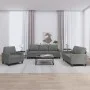 Sofa set with cushions 3 pieces dark gray fabric by , Sofas - Ref: Foro24-3201429, Price: 663,67 €, Discount: %