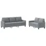 Juego de sofás con cojines 2 piezas tela gris claro de , Sofás - Ref: Foro24-3201460, Precio: 461,95 €, Descuento: %