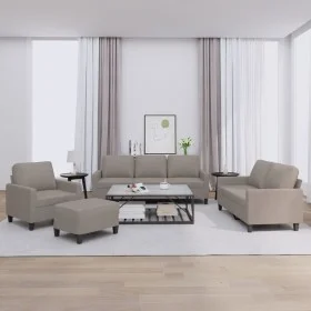 Juego de sofás con cojines 4 piezas tela gris taupe de , Sofás - Ref: Foro24-3201443, Precio: 692,70 €, Descuento: %