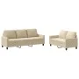 Sofagarnitur mit Kissen, 2-teilig, cremefarbener Stoff von , Sofas - Ref: Foro24-3201462, Preis: 467,11 €, Rabatt: %