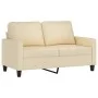Juego de sofás con cojines 2 piezas tela crema de , Sofás - Ref: Foro24-3201462, Precio: 467,11 €, Descuento: %