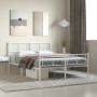 Estructura cama metal con cabecero y estribo blanco 120x200 cm de , Camas y somieres - Ref: Foro24-372244, Precio: 108,48 €, ...