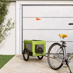 Pet Bicycle Trailer Iron Oxford Cloth Green Black by , pet strollers - Ref: Foro24-93927, Price: 113,07 €, Discount: %