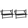 Estantes de pared con barras 2 unidades negro 40x25x30 cm de , Estantes y estanterías - Ref: Foro24-836238, Precio: 22,07 €, ...