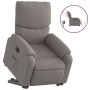 Sillón eléctrico reclinable elevable de tela gris taupe en Sillones | Comprar online en Foru.es