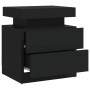 Mesita de noche de aglomerado negro 45x35x52 cm de vidaXL, Mesitas de noche - Ref: Foro24-326850, Precio: 94,73 €, Descuento: %